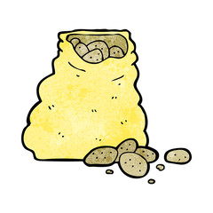 cartoon sack of potatoes