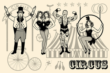 Illustration of circus star. © moloko88