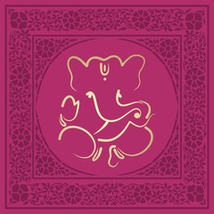 Ganesha, wedding card, royal Rajasthan, India