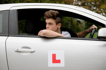 Learner Driver Reversing A Car