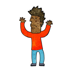 cartoon stressed man