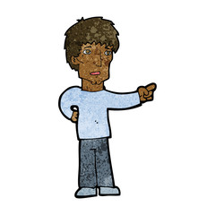 cartoon pointing man