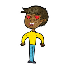 cartoon man in love
