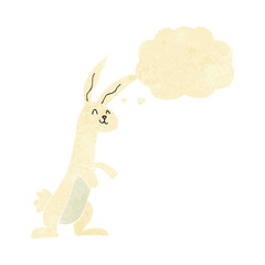 cartoon rabbit with thought bubble