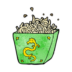 cartoon noodle box