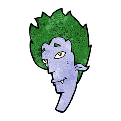 cartoon vampire head