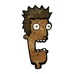 cartoon shocked man's face