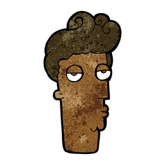 cartoon bored man's face