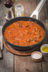 Beef stew with tomato sauce