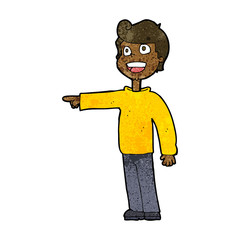 cartoon man pointing and laughing
