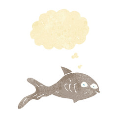 cartoon fish with thought bubble