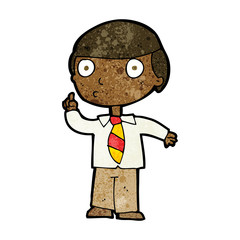 cartoon school boy