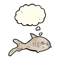 cartoon fish with thought bubble