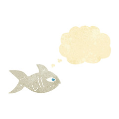 cartoon fish with thought bubble