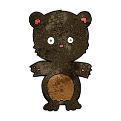 cartoon black bear cub