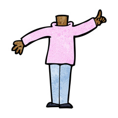 cartoon body with raised hand  (mix and match cartoons or add ow
