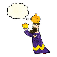 one of the three wise men with thought bubble