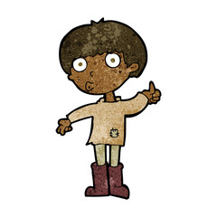 cartoon boy asking question