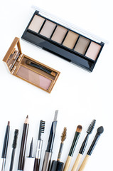 eyebrows powder pact and eyebrows makeup tools 