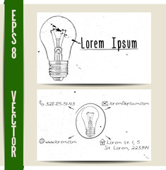 Simple business card template. EPS8 vector 