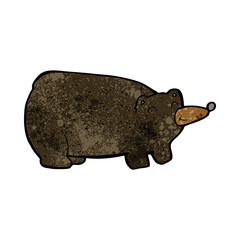 funny cartoon black bear