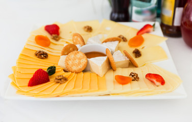 cheese board on table