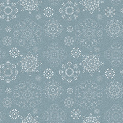 seamless vintage pattern from snowflakes