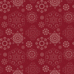 seamless vintage pattern from snowflakes
