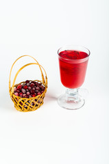 Fresh Organic Cranberry Juice against a background