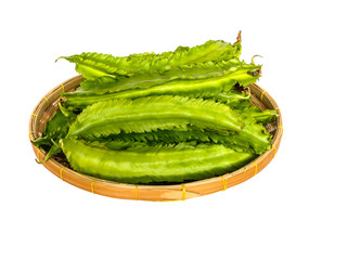 winged bean on white background with clippingpath