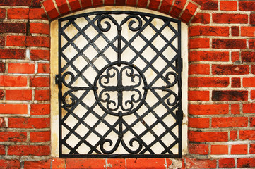 Vintage grille on the window