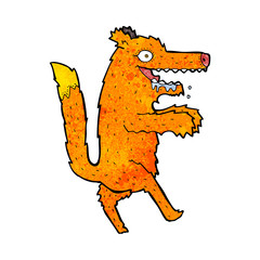cartoon hungry fox