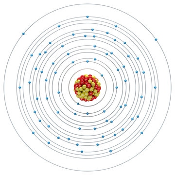 recommend clip art: Tantalum atom on a white background