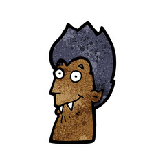 cartoon vampire head