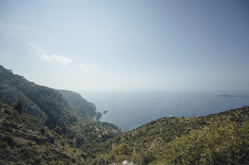 Mountains and sea in France