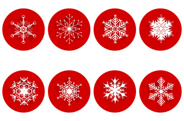 Set of abstract snowflakes
