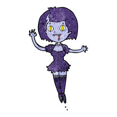cartoon happy vampire girl
