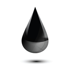 Fototapeta premium oil droplet isolated on white