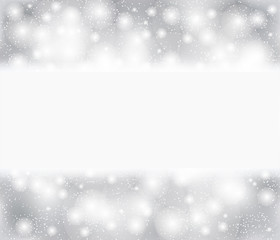 Winter glitter bokeh Christmas banner