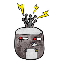 cartoon robot head