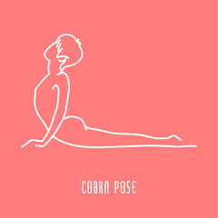 Yoga pose linear icon