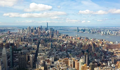 Tableaux ronds sur plexiglas Anti-reflet New York Cityscape view of Manhattan, New York City.