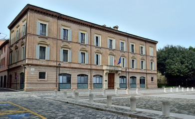 Fototapeta na wymiar administrative building in Rimini, Italy