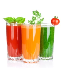 Papier Peint photo autocollant Jus Fresh vegetable smoothie. Tomato, cucumber, carrot