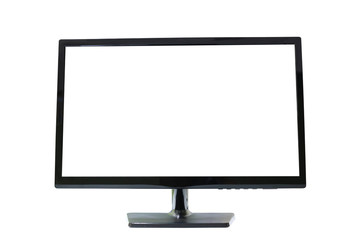 Frame LED computer screen (monitor) on white background.