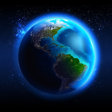 The Earth seen from space / Elements of this image furnished by NASA.
