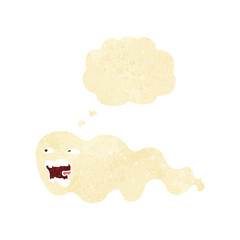 cartoon ghost with thought bubble