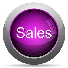 Purple sales concept button