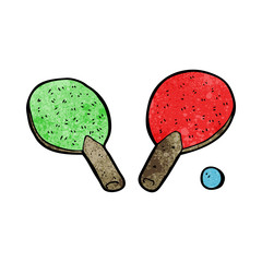cartoon table tennis bats