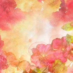 Fototapeta na wymiar Abstract spring background with flowers